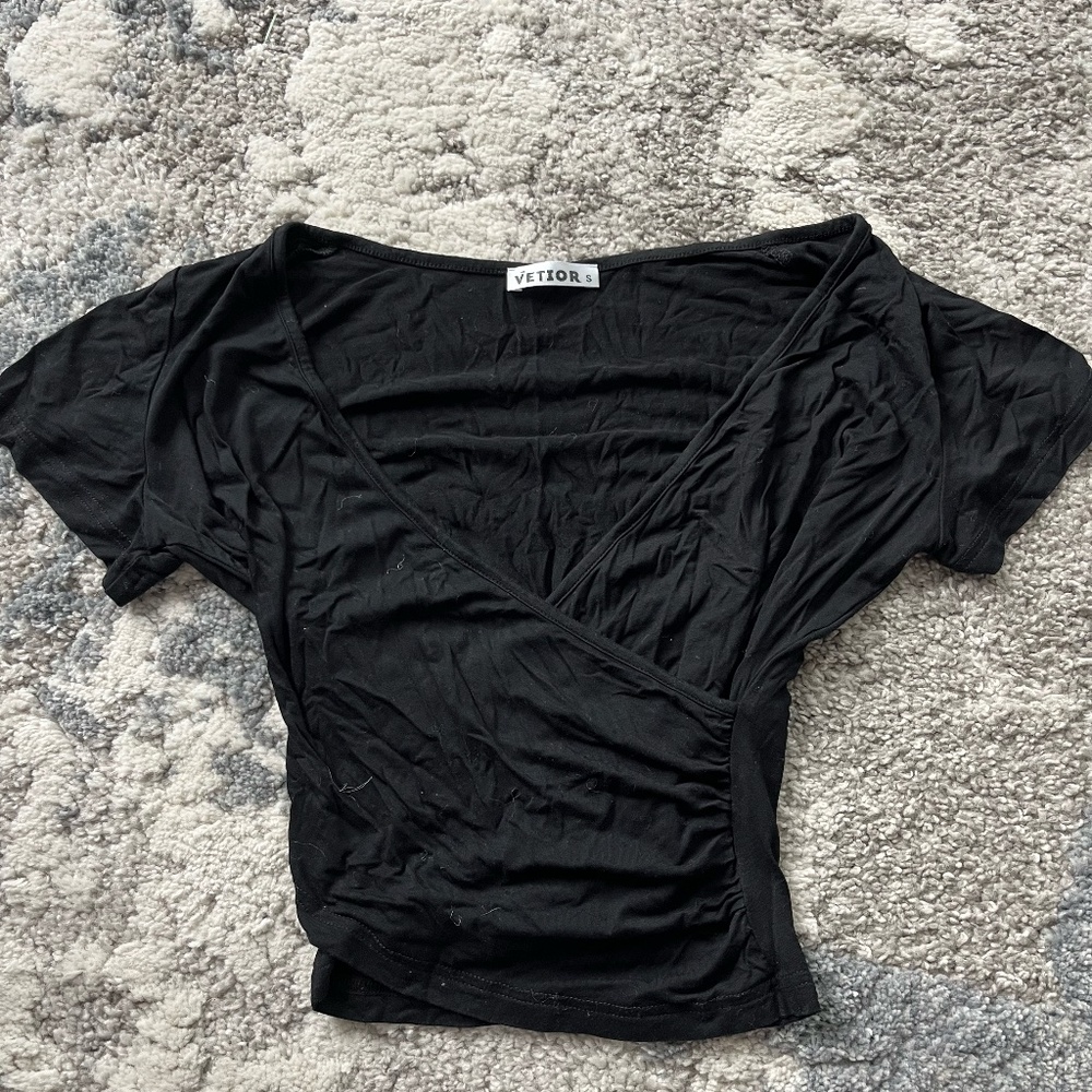 Deep V crop top